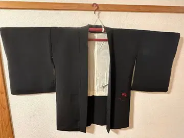 [ H ] 기모노용 순수 실크 겉옷 블랙