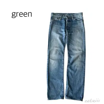green. 스트레이트 워시 데님 27 스트레치 없음 일본제