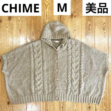 차임 케이블 짜임 니트 가디건 판초 새상품급 믹스 실 M