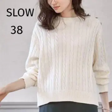 [ 새상품급 ] 23구 SLOW 하이발 코튼 블렌드 니트