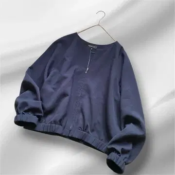 빅 사이즈! INDIVI 노카라 블루종/집업/다크 네이비