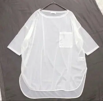 리브 드로와 시어 빅 포켓 블라우스