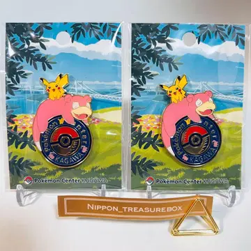 포켓몬 센터 카가와 한정 야돈 피카츄 로고 핀즈 2개