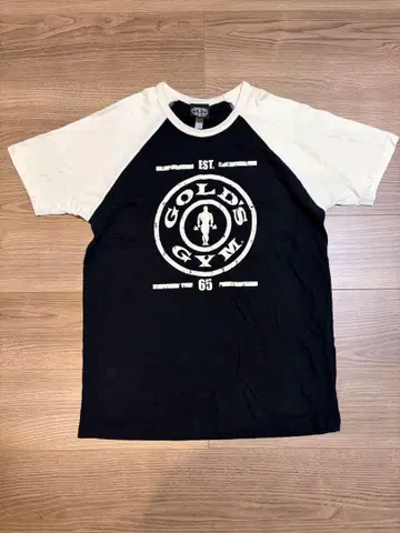 GOLD'S GYM 래글런 T셔츠 블랙/화이트