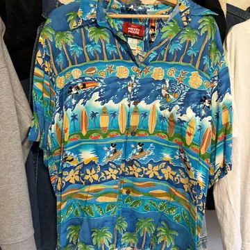 Disney Reyn spooner 알로하 셔츠 미키 M 콜라보 명작