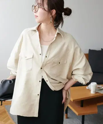 DISCOAT 디스코트 페이크 스웨이드 웨스턴 셔츠