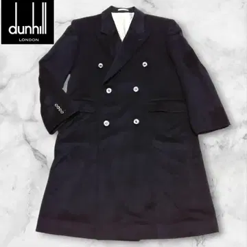 거의 미사용 dunhill 체스터 코트 울 100% 네이비