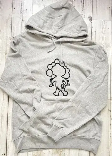 오사카 간사이 만박 먁먁 후드티 후디 L 사이즈 그레이 뒷모습 자수