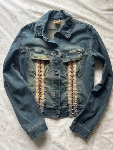 데님 자켓 레이스업 디자인