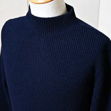 Mc Lauren 모크넥 니트 네이비 M