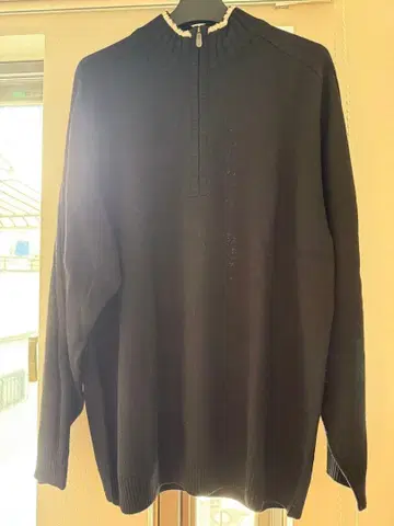 adidas 블랙 집업 니트 스웨터