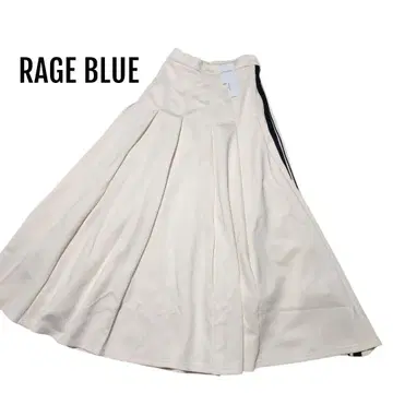 RAGE BLUE 사이드 라인 트랙 플리츠 스커트 화이트 프리 사이즈