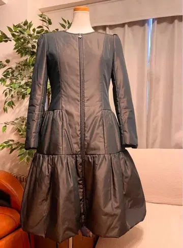 Rene 34 마쉬멜로우 코트 다크 브라운 플레어 롱 코트