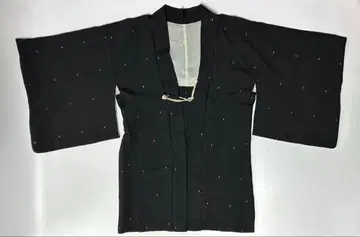 순수 실크 겉옷 검은 바탕 직조 무늬 금 자수 금 겉옷 끈