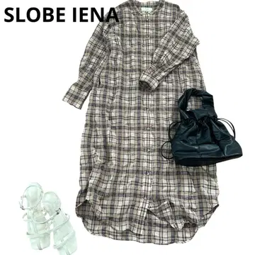 SLOBE IENA 타탄 체크 패턴 셔츠 원피스 슬로브 이에나 F