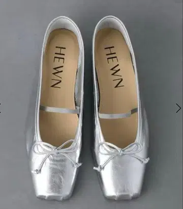 HEWN 실버 발레 슈즈