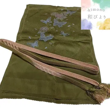 WA8 기모노 오비 장식 천 나비 그린