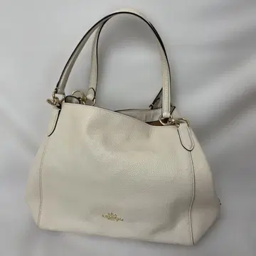 화이트 가죽 숄더백