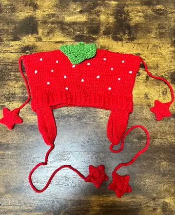 HEIHEI 스트로베리 캣 비니 RED