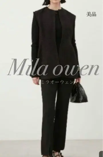 [ 새상품급 ] Mila Owen 미라 오웬 트위드 베스트