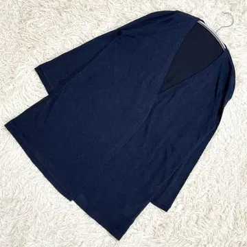 조르주 레쉬 네이비 긴팔 가디건 비침 겉옷 린넨 혼방 M 사이즈