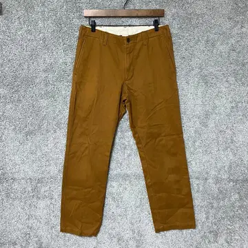 유니클로 79cm 스트레이트 컬러 치노 팬츠 캐주얼 코튼 어스 컬러