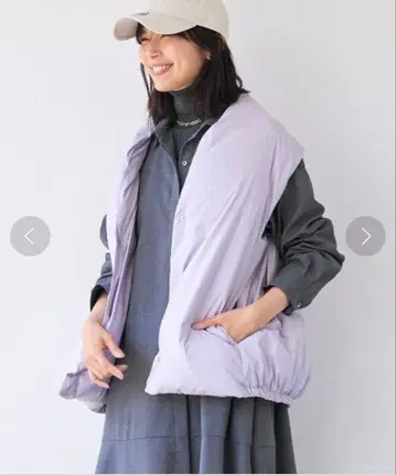 MICA&DEAL 변형 다운 베스트 퍼플