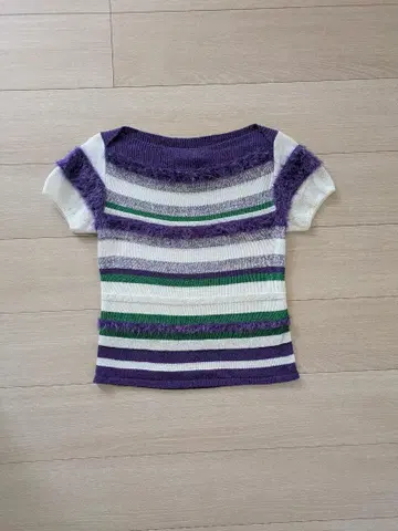 ESTNATION (에스트네이션) 보더 프린지 니트탑 38