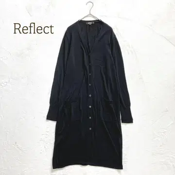 리플렉트 롱 가디건 [ M ] 심플한 디자인 무지 겉옷 (세탁 가능)