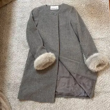 내추럴 뷰티 베이직 노카라 코트 S