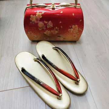 후리소데 백 조리 일본 정통의상 소품 빨간색 L 사이즈