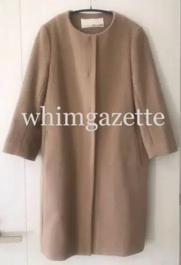 윔 가젯 노카라 코트 베이지