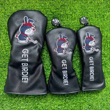 새상품 3세트 도라에몽 골프클럽 헤드커버 1+FW+UT 블랙