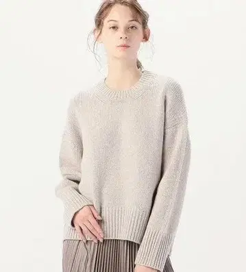 새상품급 갤러리 바이 파인 울 크루넥 풀오버 그레이 M