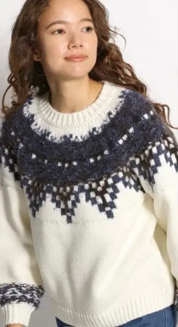 니코앤드 노르딕 무늬 니트 스웨터 여성용