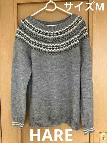 HARE 니트 스웨터 사이즈 M 그레이