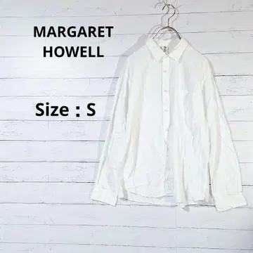 [ 새상품급 ] 마가렛호웰 캐주얼 화이트 셔츠 S 코튼 린넨 루즈핏