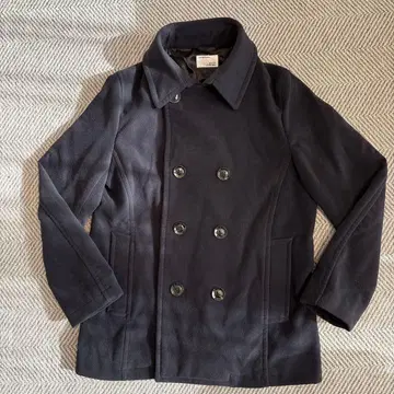 PULS ONE 울 더블 브레스트 피 코트