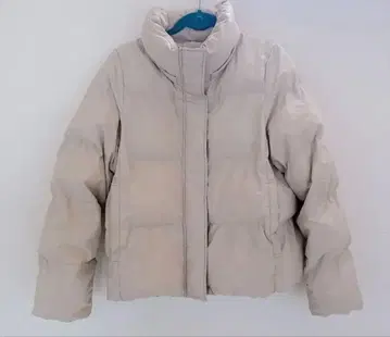 베이지 숏 기장 다운 자켓 여성용 M