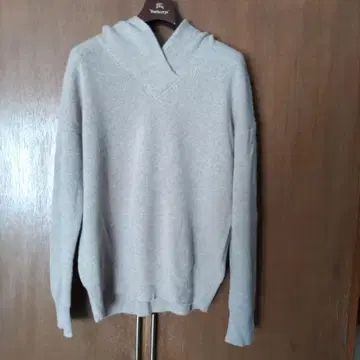 캐시미어 100% 후드 부착 스웨터 그레이