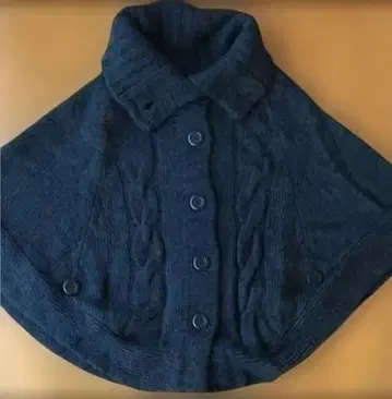 [ 유나이티드 애로우즈 ] 판초 케이프 코트 울 네이비 컬러 새상품급