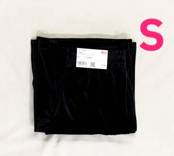 택 포함 새상품 UNIQLO 소프트 벨로아 이지 팬츠 블랙 S 유니클로