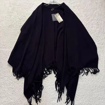 미사용 MASABARDO 캐시미어 혼방 울 판초 스톨 포함 퍼플