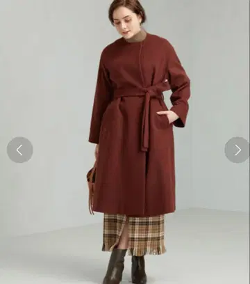 그린 라벨 릴랙싱 FFC 울 비버 텐트 라인 코트