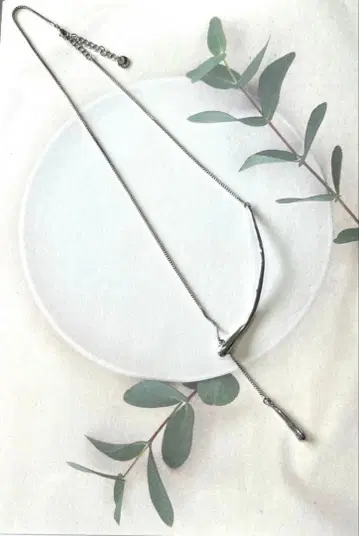 새상품급 실버 목걸이 조절 가능 약 24cm