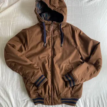 H&M 브라운 후드 부착 점퍼