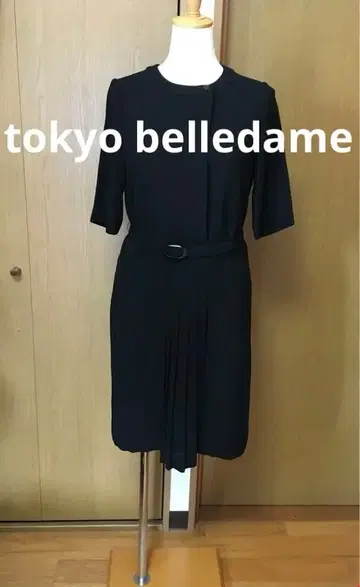 tokyo belledame 상복 반팔 벨트 원피스 투피스