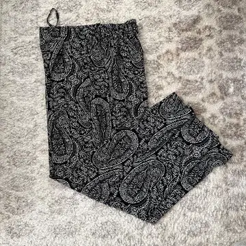 새상품 antiqua 페이즐리 무늬 팬츠 와이드 팬츠 이지 팬츠