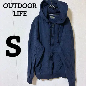 [ S ] OUTDOOR LIFE 네이비 후드티 속기모 심플 아우터