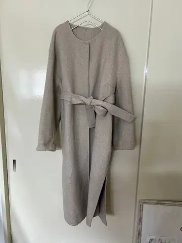 ur's 유어즈 베이지 벨트 롱 코트 M 사이즈